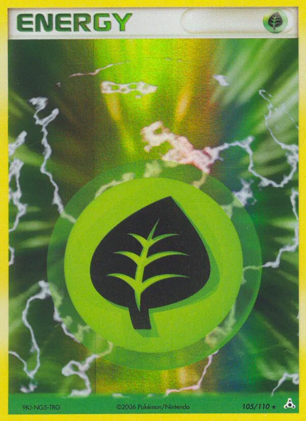 Grass Energy Pokemon card