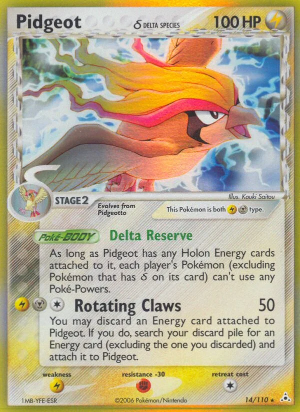 Pidgeot δ Pokemon card