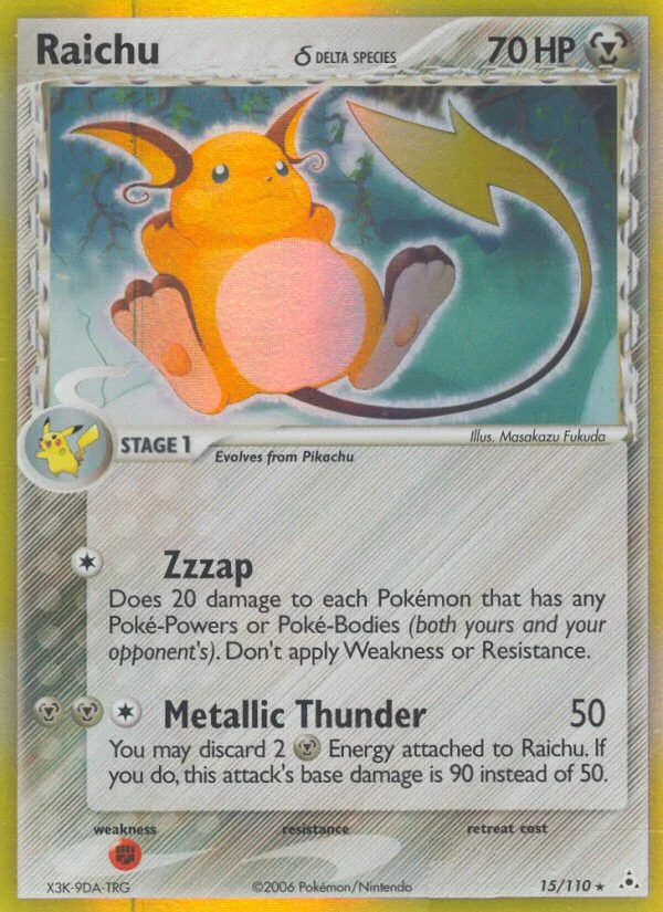 Raichu δ Pokemon card