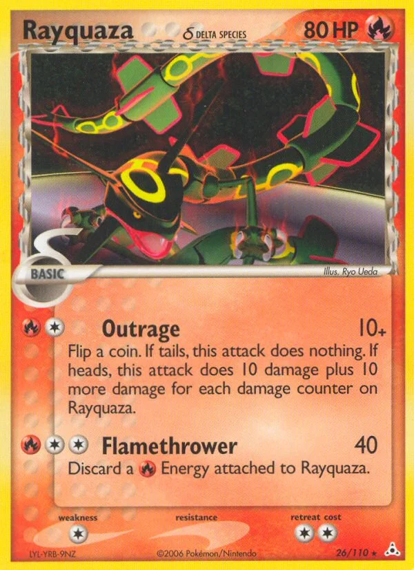 Rayquaza δ Pokemon card