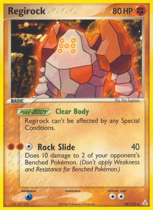 Regirock Pokemon card