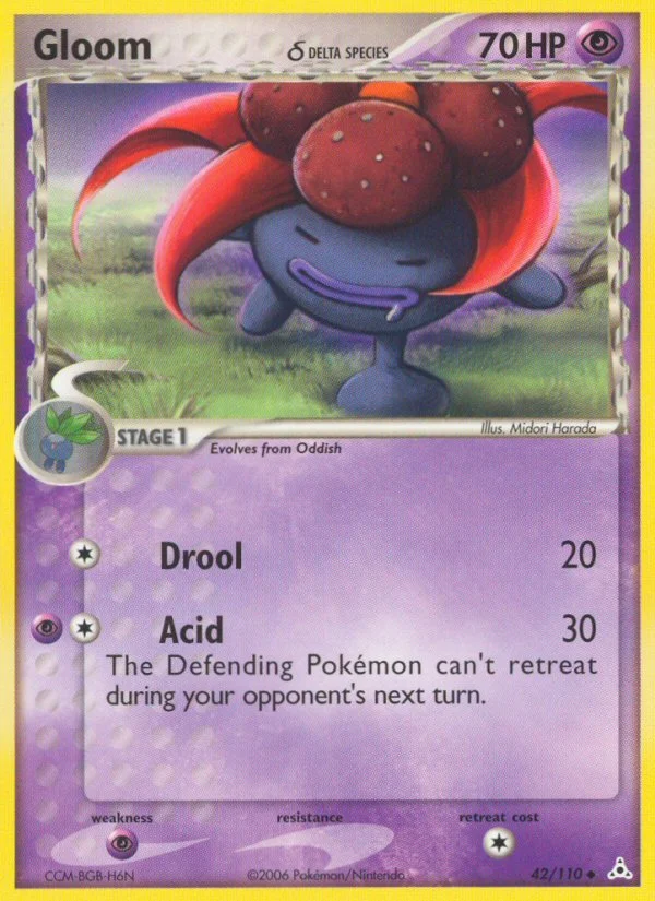 Gloom δ Pokemon card
