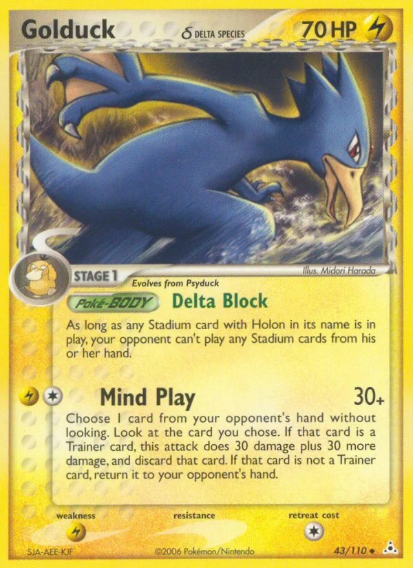 Golduck δ Pokemon card