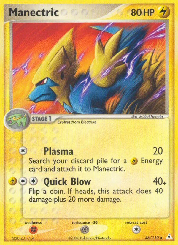 Manectric Pokemon card