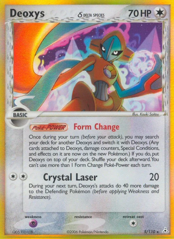 Deoxys δ Pokemon card