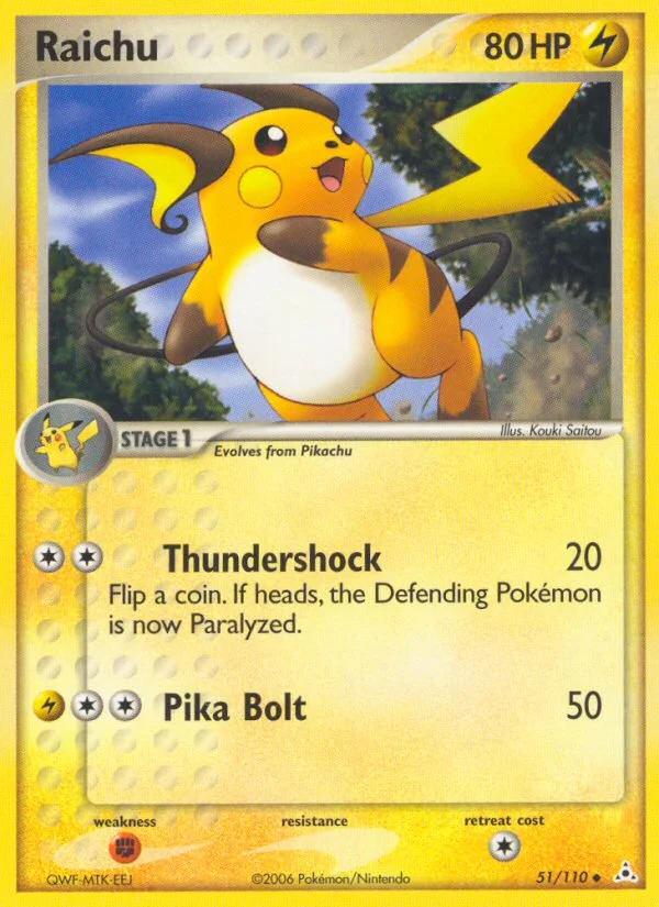 Raichu Pokemon card
