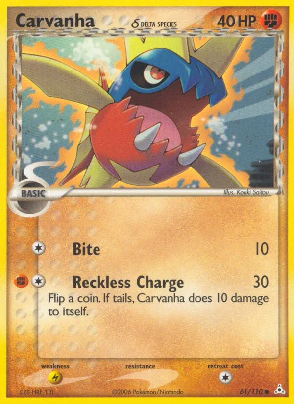 Carvanha δ Pokemon card