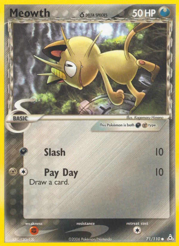Meowth δ Pokemon card