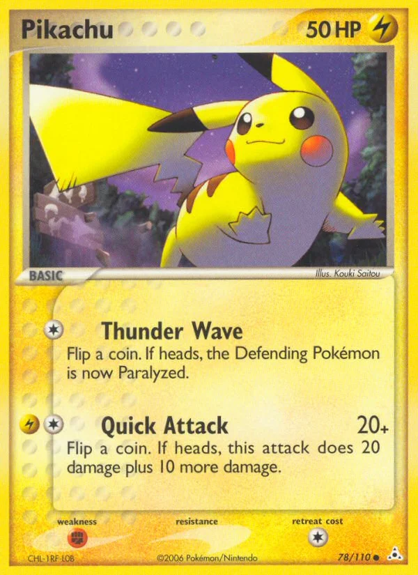 Pikachu Pokemon card