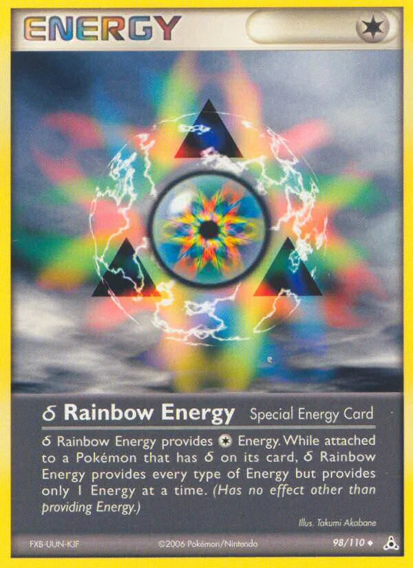 δ Rainbow Energy Pokemon card