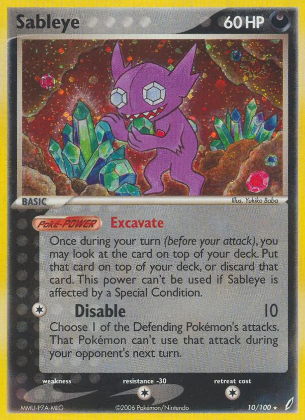 Sableye Pokemon card