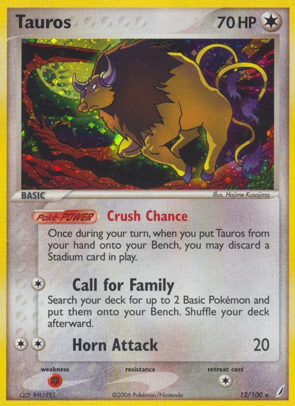 Tauros Pokemon card