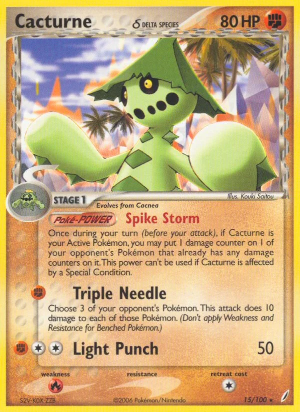 Cacturne δ Pokemon card