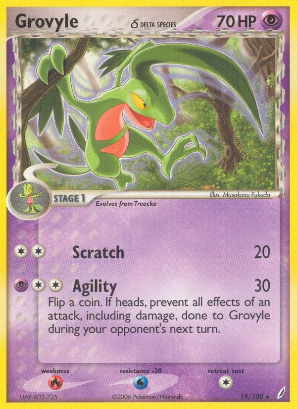 Grovyle δ Pokemon card
