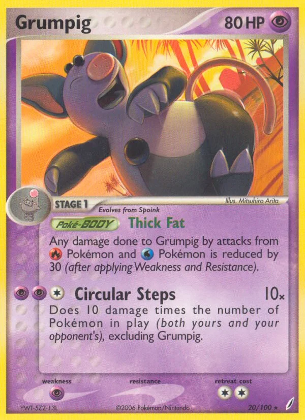 Grumpig Pokemon card