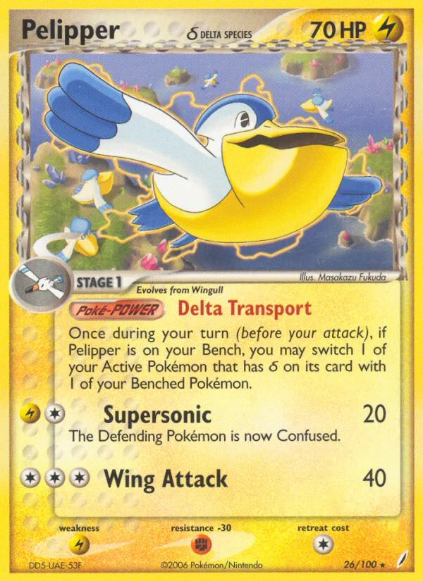 Pelipper δ Pokemon card