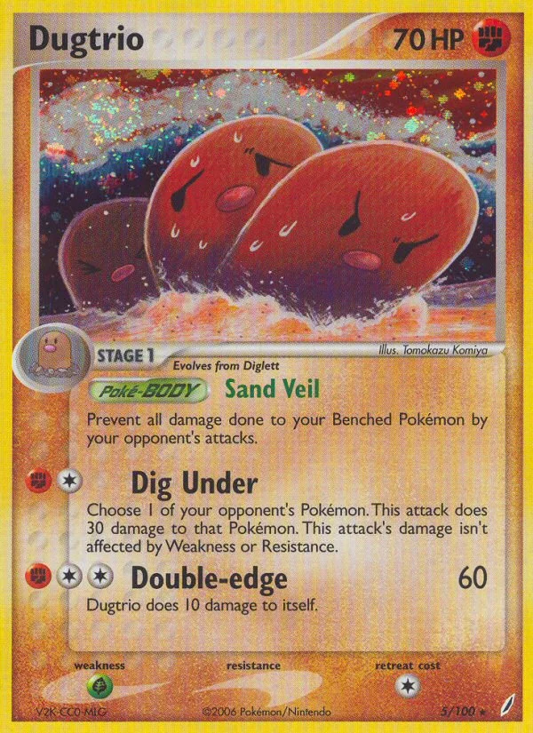 Dugtrio Pokemon card