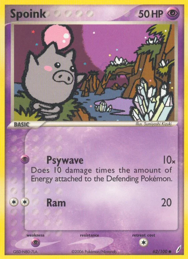 Spoink Pokemon card