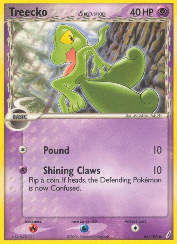 Treecko δ Pokemon card