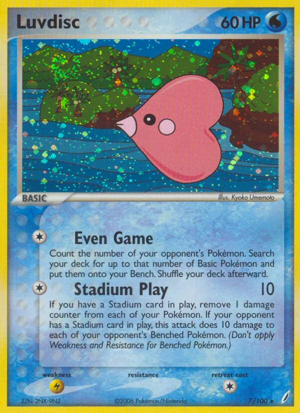 Luvdisc Pokemon card