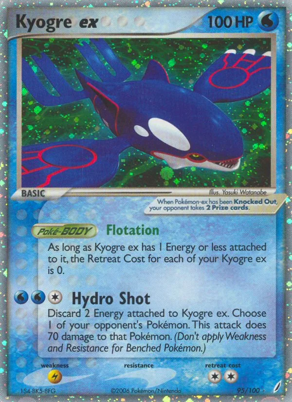 Kyogre ex Pokemon card