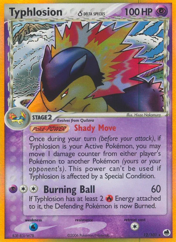 Typhlosion δ Pokemon card