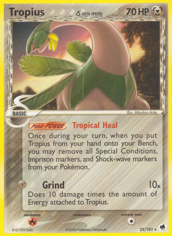 Tropius δ Pokemon card