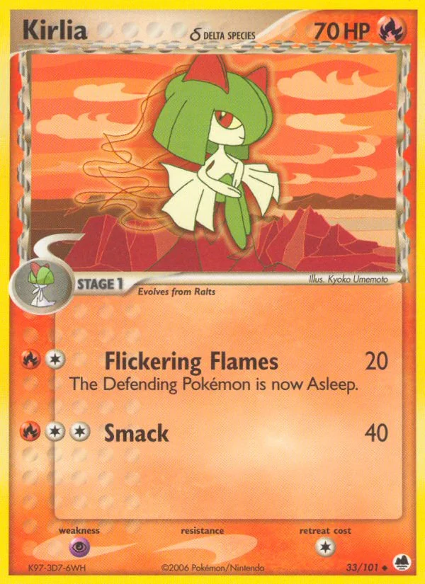 Kirlia δ Pokemon card