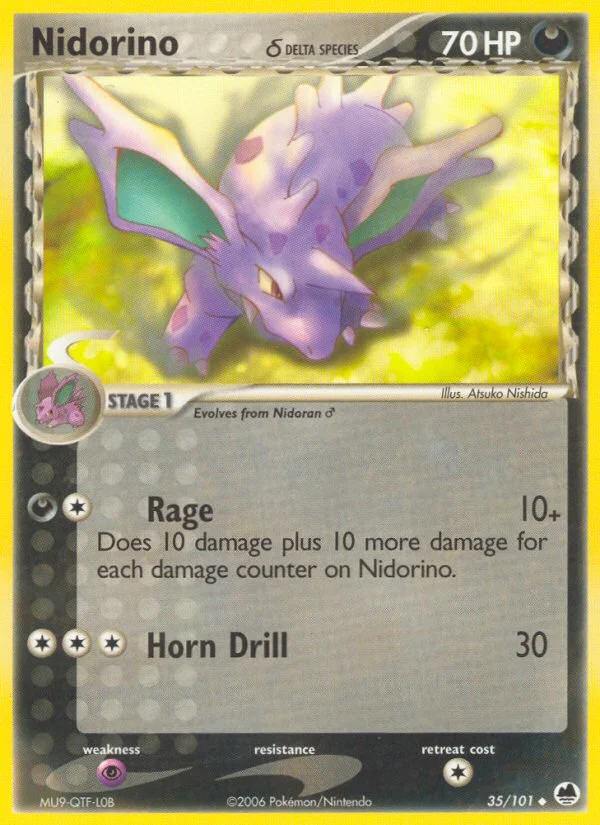 Nidorino δ Pokemon card