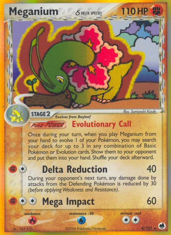 Meganium δ Pokemon card