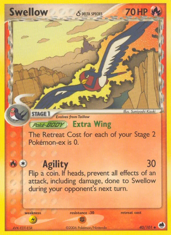 Swellow δ Pokemon card