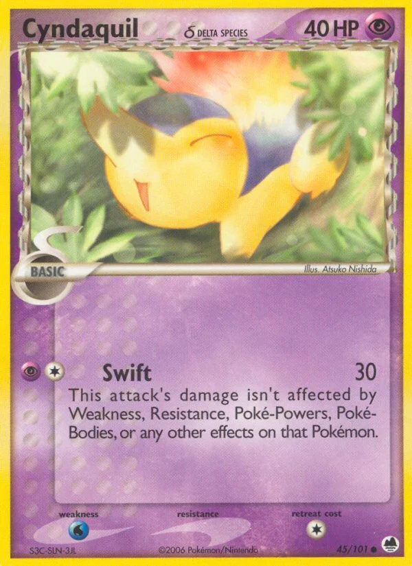 Cyndaquil δ Pokemon card