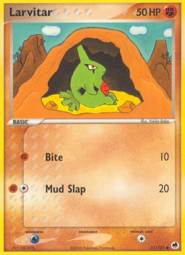 Larvitar Pokemon card