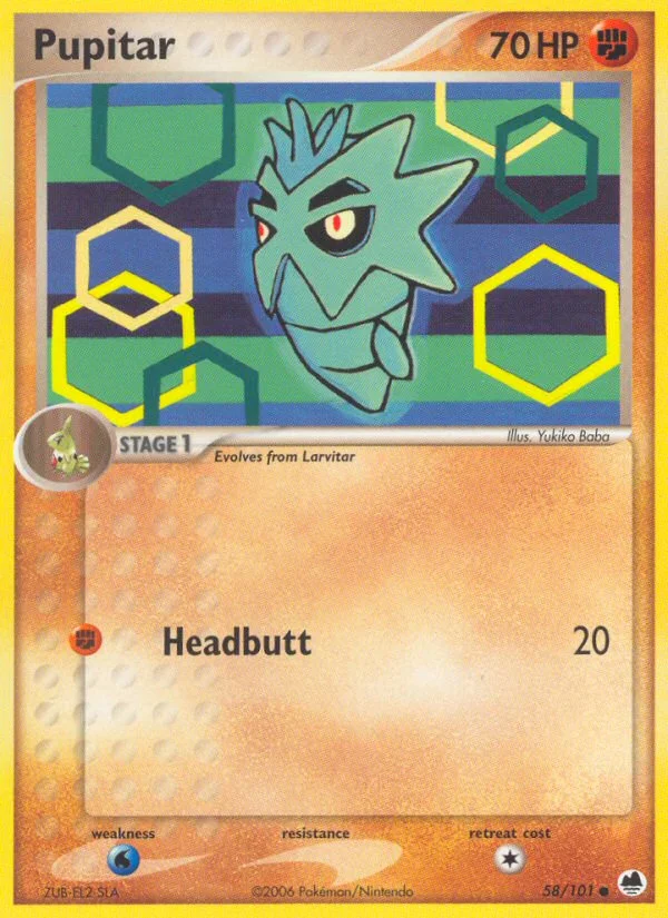 Pupitar Pokemon card