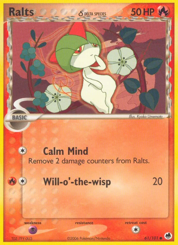 Ralts δ Pokemon card