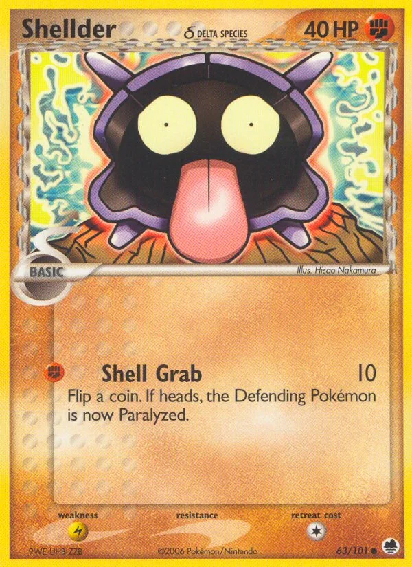 Shellder δ Pokemon card
