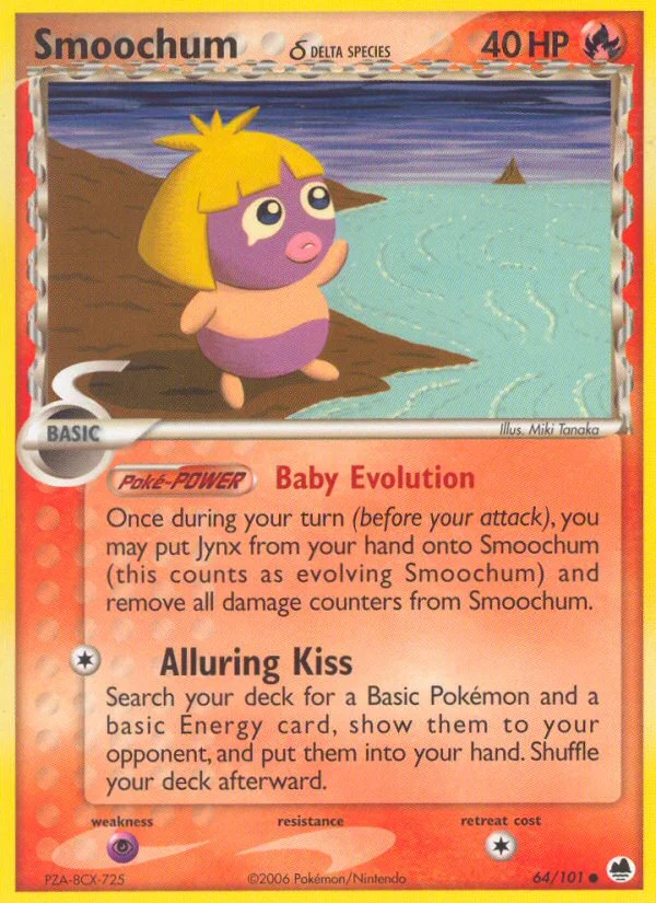 Smoochum δ Pokemon card