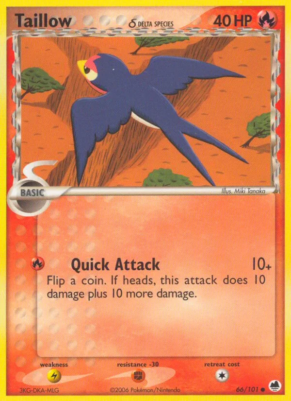 Taillow δ Pokemon card
