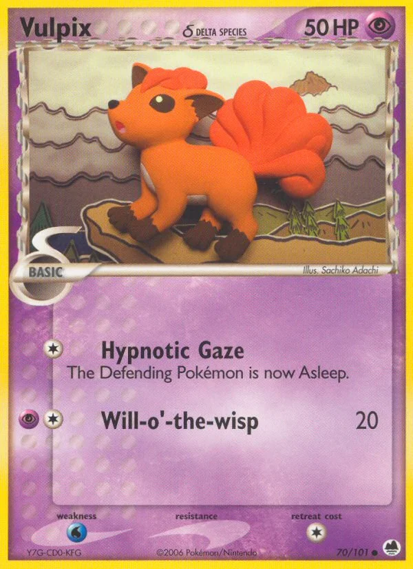 Vulpix δ Pokemon card