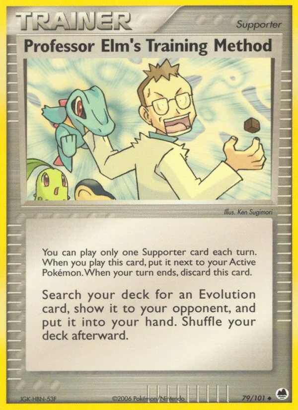 Professor Elm's Training Method Pokemon card