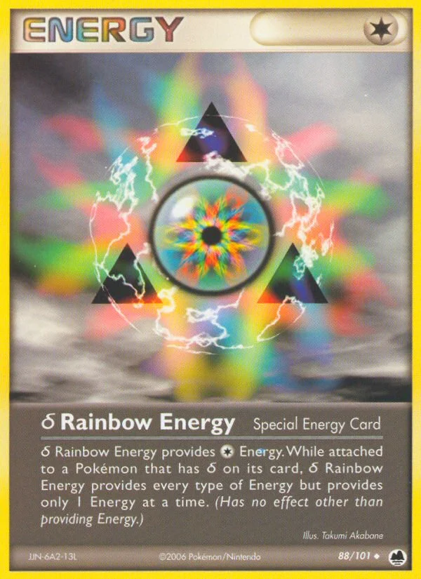 δ Rainbow Energy Pokemon card