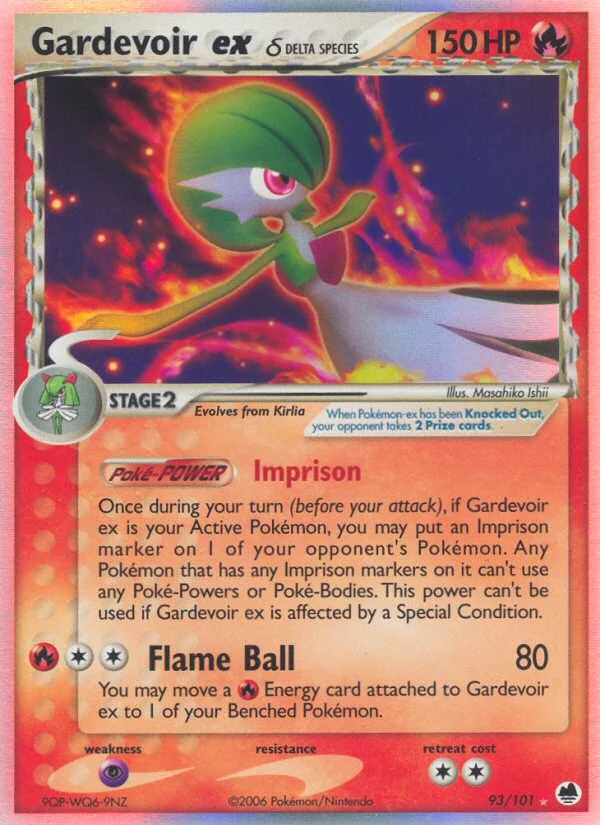 Gardevoir ex δ Pokemon card