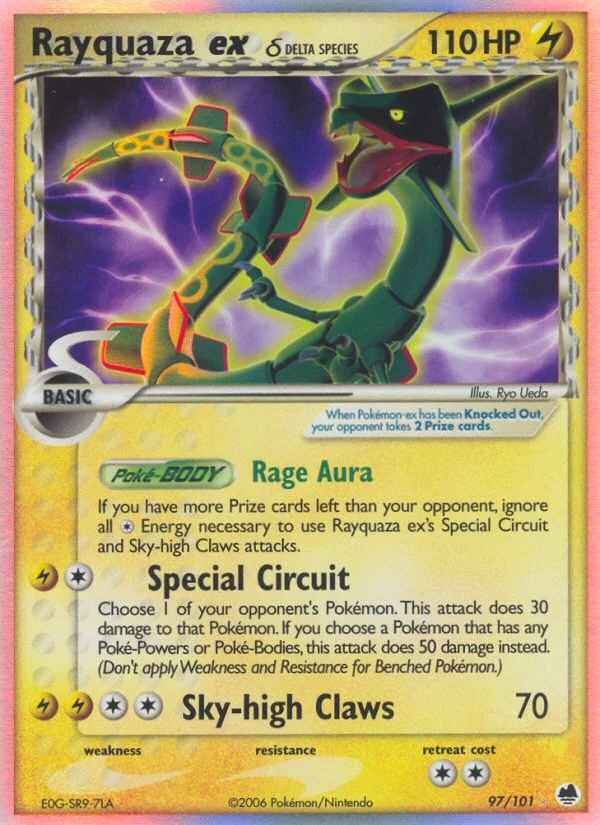 Rayquaza ex δ Pokemon card
