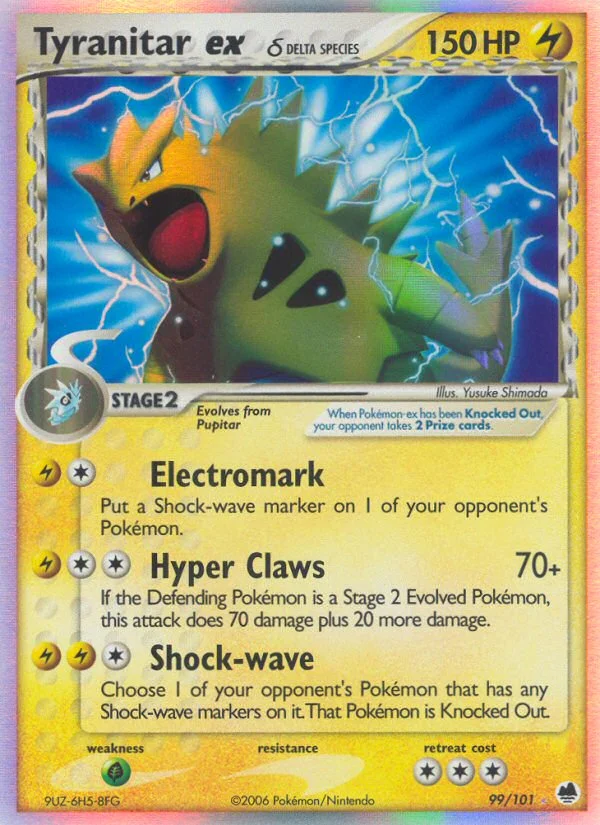Tyranitar ex δ Pokemon card