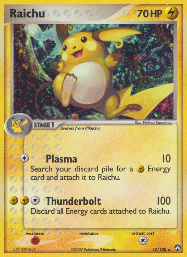 Raichu Pokemon card