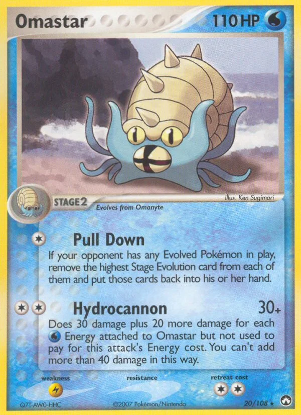 Omastar Pokemon card