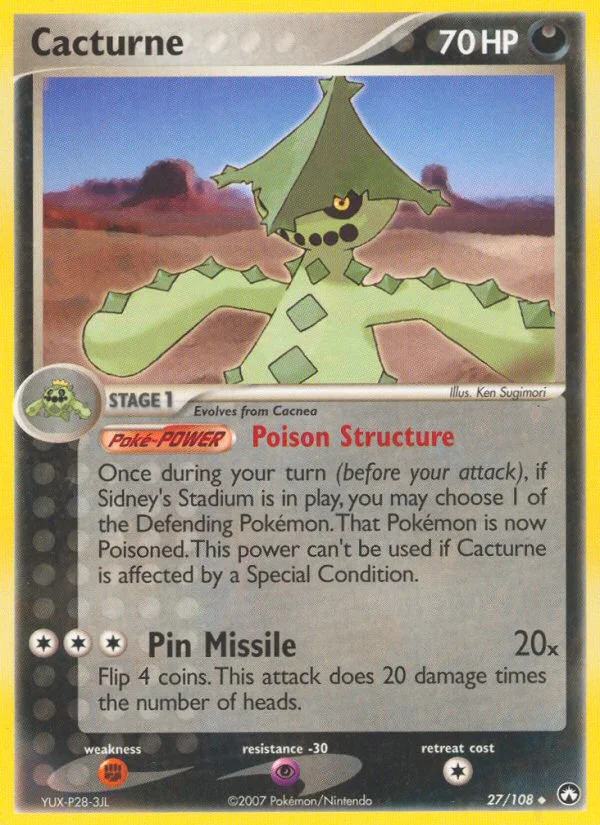 Cacturne Pokemon card