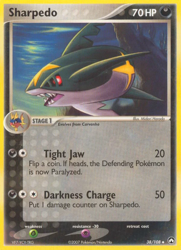 Sharpedo Pokemon card