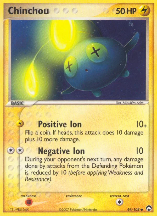 Chinchou Pokemon card