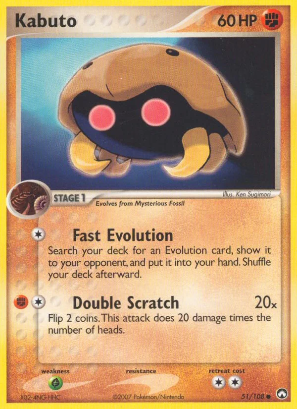 Kabuto Pokemon card